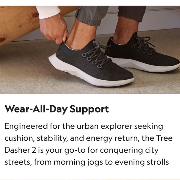 NEW allbirds Limited Edition Men's Tree Dasher Obsidian Black Sz 11 - Picture 5 of 16